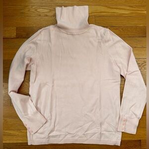 Talbots Petal Pink Cotton Turtleneck Sweater